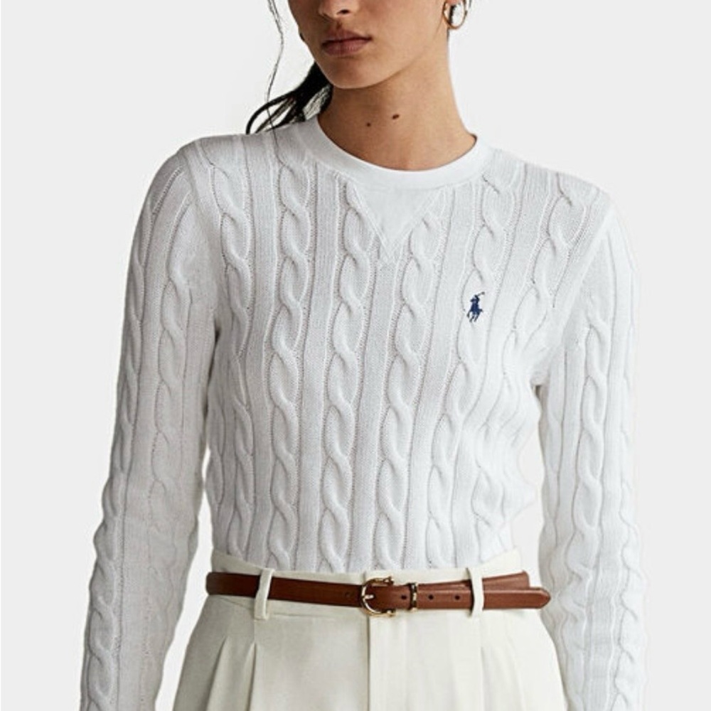 Ralph Lauren Ivory Cable Knit Sweater